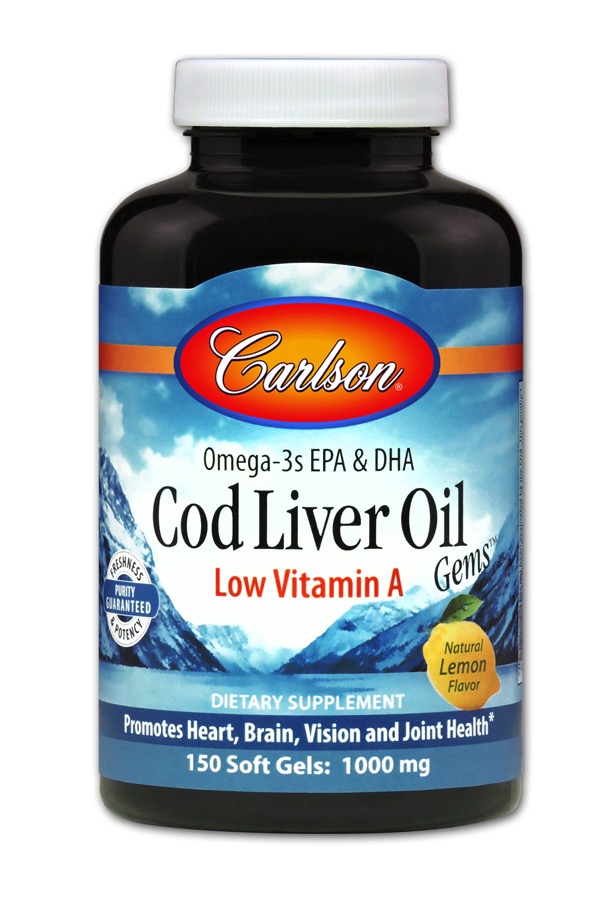 Carlson - Cod Liver Oil, Low Vitamin A 150 Soft Gels