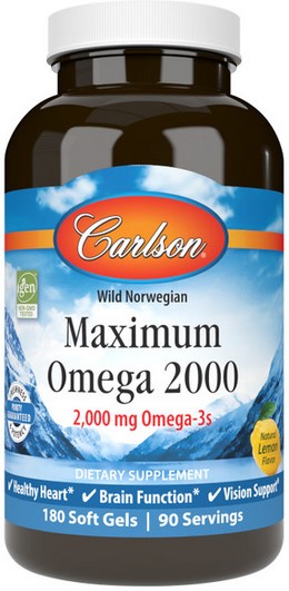 Carlson Maximum Omega 2000 180 soft gels