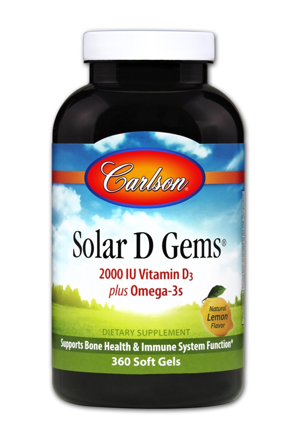 Carlson - Solar D Gems 2,000 IU 360 Soft Gels