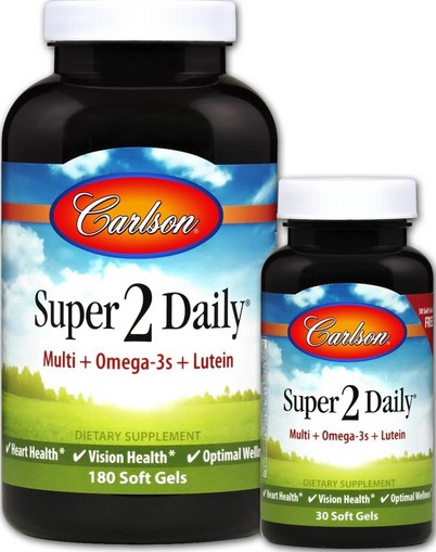 Carlson - Super 2 Daily 180 + 30 Soft Gels-OUT OF STOCK