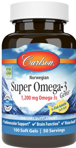 Carlson - Super Omega-3 Gems, Pescetarian 100 Soft Gels