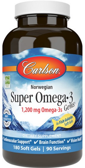 Carlson - Super Omega-3 Gems, Pescetarian 180 Soft Gels