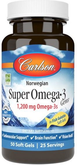 Carlson - Super Omega-3 Gems, Pescetarian 50 Soft Gels