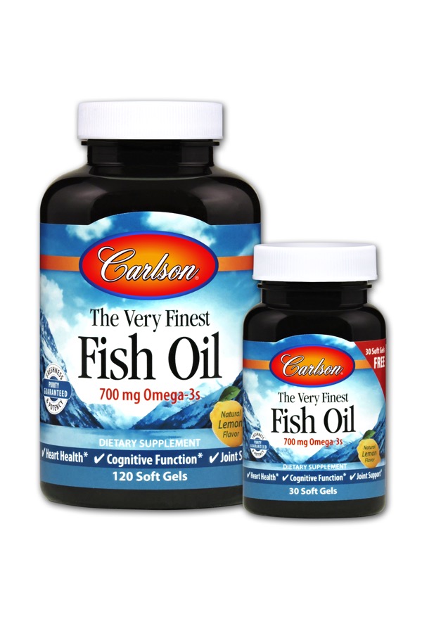 Carlson - The Very Finest Fish Oil, Lemon 120 + 30 Soft Gels