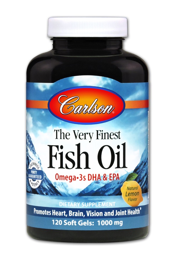 Carlson - The Very Finest Fish Oil, Lemon 120 Soft Gels