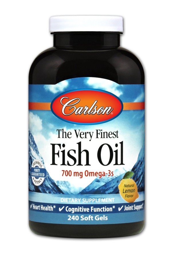 Carlson - The Very Finest Fish Oil, Lemon 240 Soft Gels
