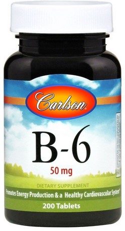 Carlson - Vitamin B-6 200 Tablets