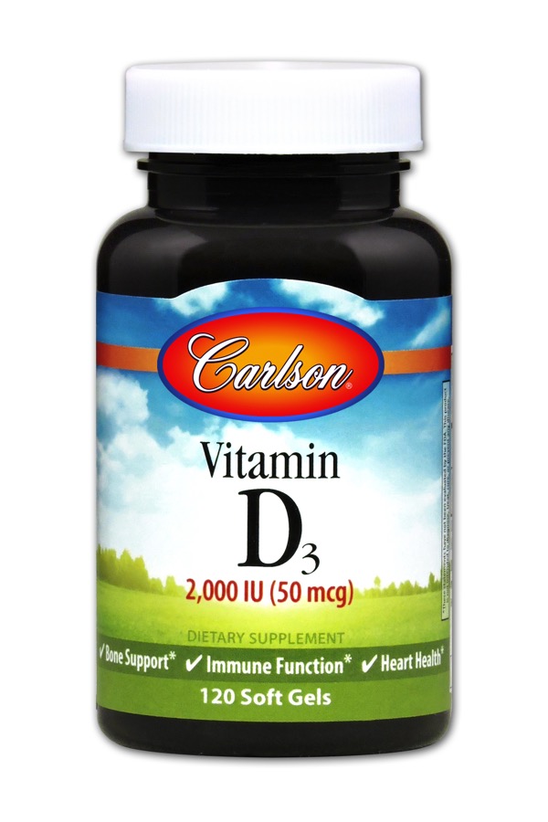 Carlson - Vitamin D3 2,000 IU 120 Soft Gels