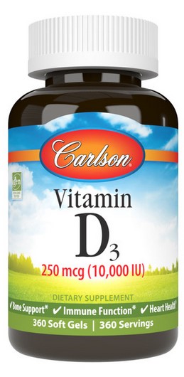 Carlson - Vitamin D3 10,000 IU 360 Soft Gels