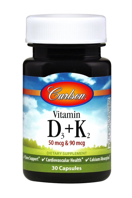 Carlson - Vitamin D3 + K2 120 Capsules
