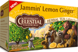 Celestial Seasonings Jammin' Lemon Ginger Herbal Tea 20 Bags-TEMP OUT OF STOCK