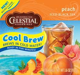 Celestial Seasonings Peach Cool Brew Iced Tea 40 BAG-OUT OF STOCK
