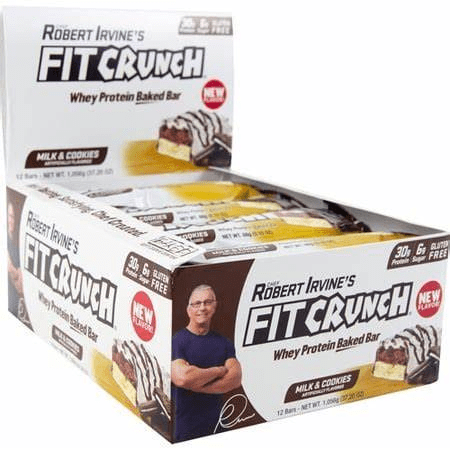 Chef Robert Irvine Fit Crunch 88g Milk & Cookies Flavor 12 Bars