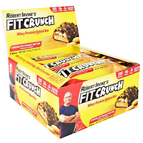 Chef Robert Irvine Fit Crunch Bar 46G Chocolate Peanut Butter 9 Bars (small box)
