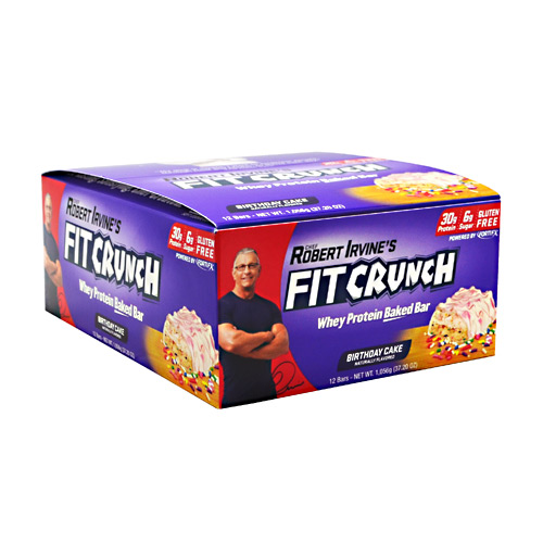 Chef Robert Irvine Fit Crunch Bar 88G Birthday Cake 12 Bars TEMPORARILY UNAVAILABLE