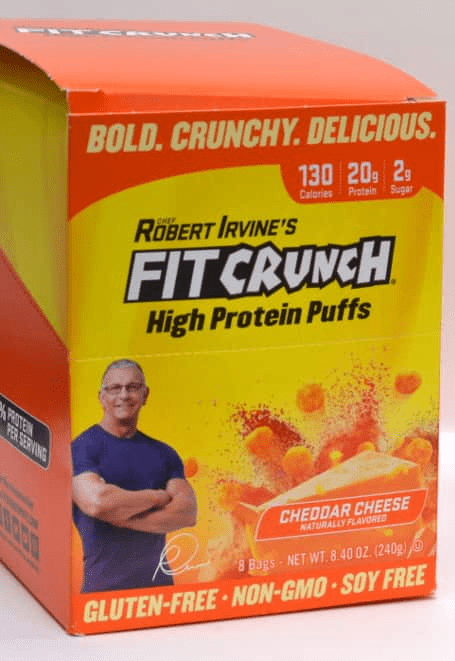 Chef Robert Irvine Fit Crunch Puffs Cheddar 8 Box TEMPORARILY UNAVAILABLE