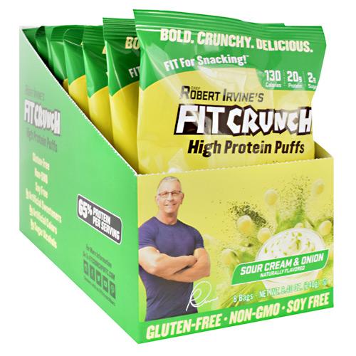 Chef Robert Irvine Fit Crunch Puffs Sour Cream & Onion 8 Box
