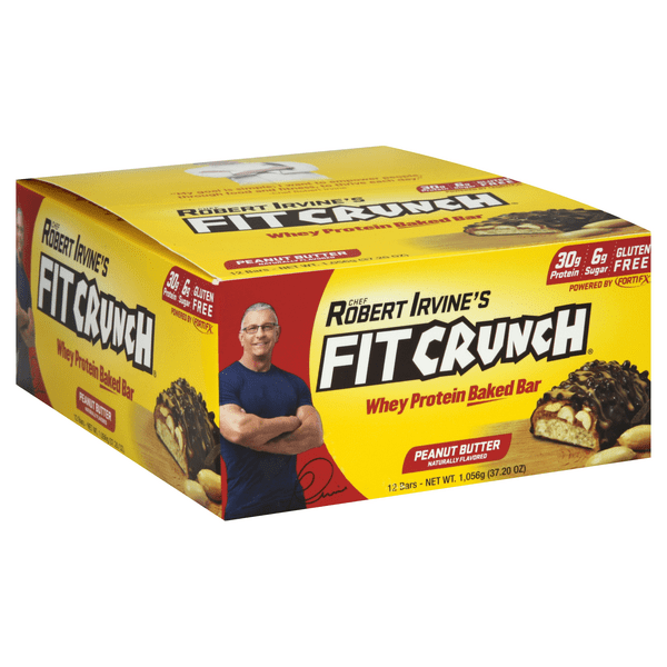 Chef Robert Irvine Fit Crunch Bar 88G Peanut Butter 12 Bars