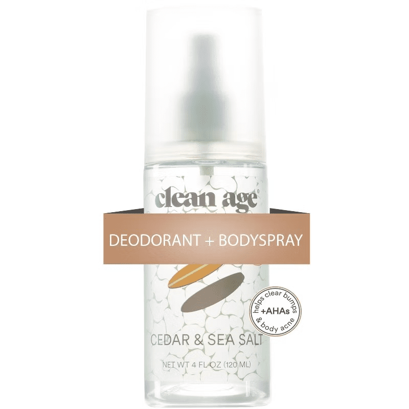 Clean Age Deodorant Spray Cedar 4Oz