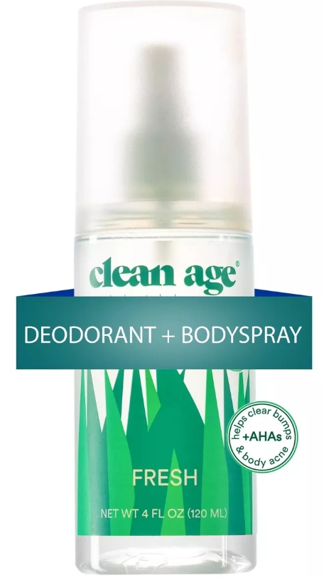 Clean Age Deodorant Spray Fresh 4Oz
