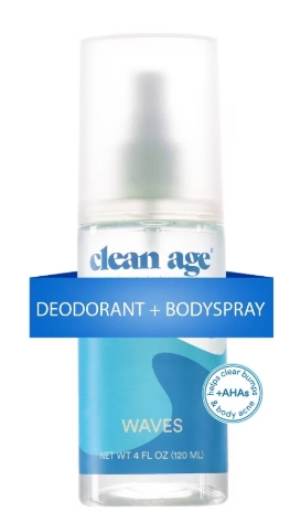 Clean Age Deodorant Spray Waves 4Oz