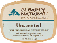 Clearly Natural Glycerine Soap Bar Unscented 4 OZ