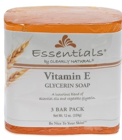 Clearly Natural Glycerine Soap Bar Vitamin-E 4 OZ             (3 Bar Pack)