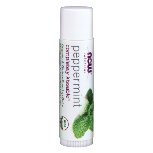 Now Vitamins - Completely Kissable Organic Lip Balm Peppermint (0.15 oz)-OUT OF STOCK