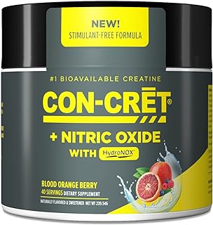 Con-Cret Patented Creatine HCL + Nitric Oxide with HydroNox Blood Orange Berry 40serv
