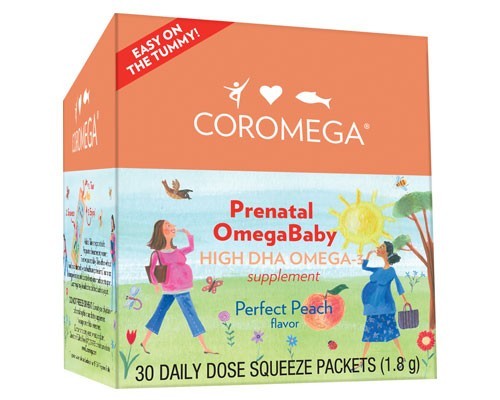 Coromega Prenatal OmegaBaby Peach 30 Packets-OUT OF STOCK