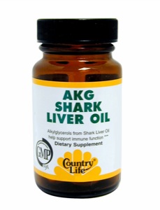 Country Life Akg Shark Liver Oil 500Mg 30 Softgels
