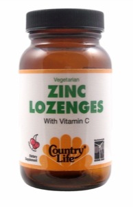 Country Life Zinc Lozenges Cherry 23 Mg 60 tabs TEMPORARELY UNAVAILABLE