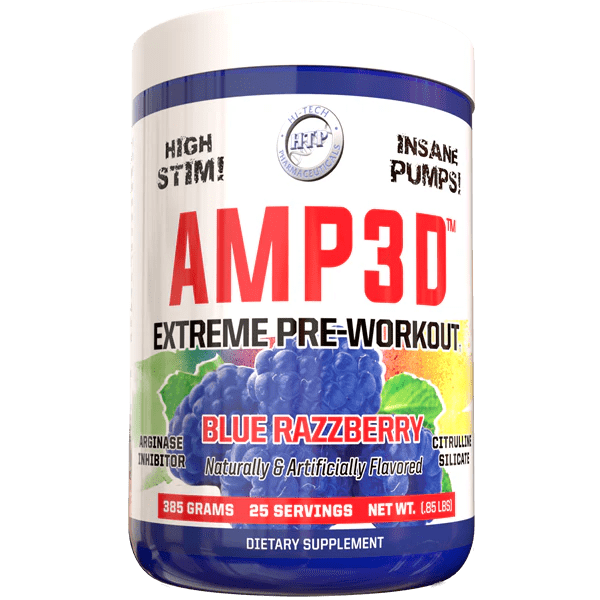 Hi-Tech Pharmaceuticals AMP3D Blue Razzberry 25 Servings 