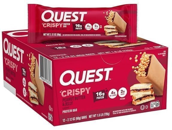 Quest Crispy Peanut Butter & Jelly 12 Bars