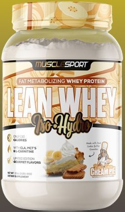 Muscle Sport Lean Whey Iso-Hydro 2pnds 26Serv Nana's Banana Cream Pie