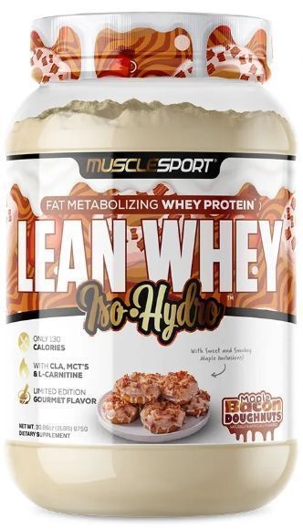 Muscle Sport Lean Whey Iso-Hydro 2pnds 26Serv Maple Bacon Doughnuts