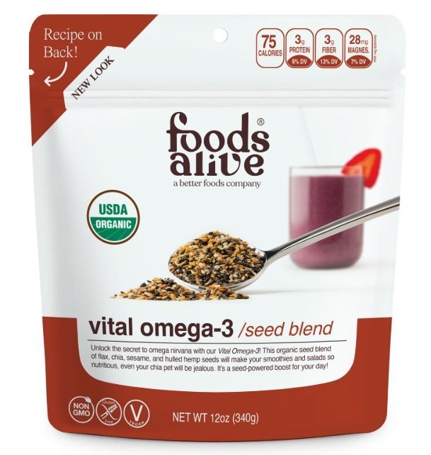 Foods Alive Vital Omega - 3 seed blend 12 oz 24 servings