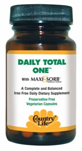 Country Life Daily Total 1 Iron Free 60Vcap