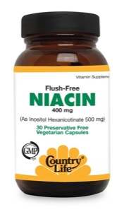 Country Life - Flush Free Niacin 500Mg 30 Vcaps