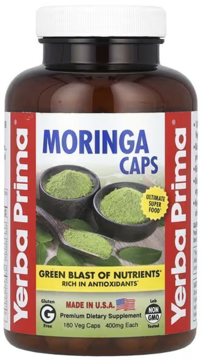 Yerba Prima Moringa 180 Count Veg Caps