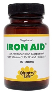 Country Life Iron-Aid 15 Mg 90 Tabs