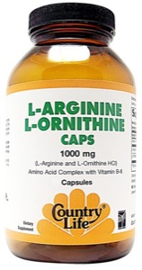Country Life - Arginine/ORN 1000mg 60 caps     TEMPORARILY UNAVAILABLE