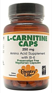 Country Life L-Carnitine 250Mg W/B6 30 Vegicaps