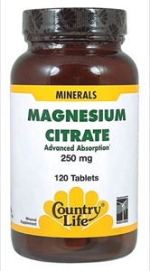 Country Life Magnesium Citrate 250 Mg 120 tabs