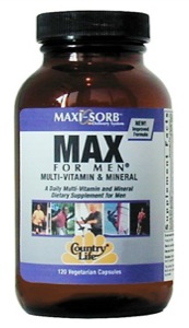 Country Life Max For Men 120 Vegicaps    TEMPORARILY UNAVAILABLE