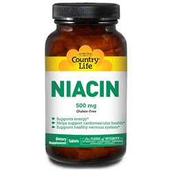 Country Life Niacin 500 W/Calci Coat 90 Tabs   TEMPORARILY UNAVAILABLE