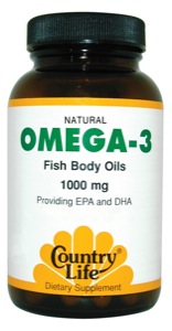 Country Life Omega-3 1000Mg Fish Oil 200 Softgels