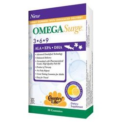 Country Life Omegasurge(3-6-9) Lemon 60 Gummies