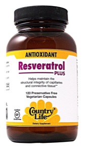 Country Life Resveratrol Plus 120 Vegicaps  TEMPORARELY UNAVAILABLE 