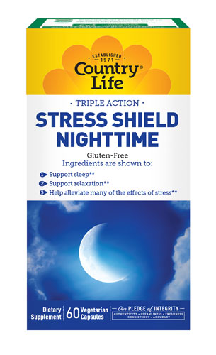 Country Life - Stress Shield Nighttime 60 vcaps -OUT OF STOCK